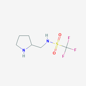 molecular formula C6H11F3N2O2S B12947640 1,1,1-Trifluoro-N-(pyrrolidin-2-ylmethyl)methanesulfonamide 