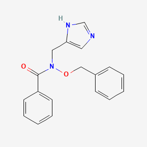 molecular formula C18H17N3O2 B12947648 N-(Benzyloxy)-N-[(1H-imidazol-5-yl)methyl]benzamide CAS No. 61548-90-1