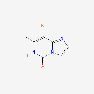 molecular formula C7H6BrN3O B12947663 8-Bromo-7-methylimidazo[1,2-c]pyrimidin-5-ol 