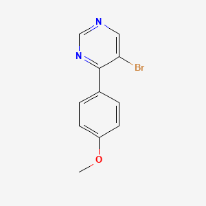 molecular formula C11H9BrN2O B1294767 5-溴-4-(4-甲氧基苯基)嘧啶 CAS No. 941294-41-3
