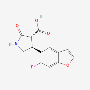 Rel-(3R,4S)-4-(6-fluorobenzofuran-5-yl)-2-oxopyrrolidine-3-carboxylic acid