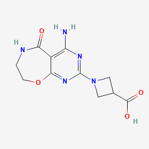 1-(4-Amino-5-oxo-5,6,7,8-tetrahydropyrimido[5,4-f][1,4]oxazepin-2-yl)azetidine-3-carboxylic acid