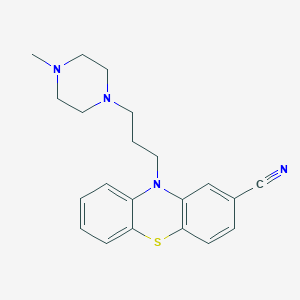 molecular formula C21H24N4S B12947689 10-(3-(4-Methylpiperazin-1-yl)propyl)-10H-phenothiazine-2-carbonitrile 