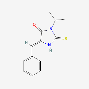 molecular formula C13H14N2OS B12947700 5-Benzylidene-3-isopropyl-2-thioxoimidazolidin-4-one 