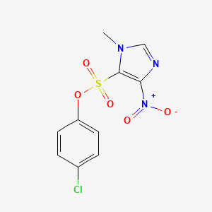 molecular formula C10H8ClN3O5S B12947722 4-Chlorophenyl 1-methyl-4-nitro-1h-imidazole-5-sulfonate CAS No. 6954-34-3