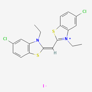 5-Chloro-2-((5-chloro-3-ethylbenzo[d]thiazol-2(3H)-ylidene)methyl)-3-ethylbenzo[d]thiazol-3-ium iodide