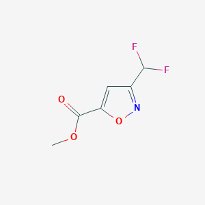 molecular formula C6H5F2NO3 B12947756 Methyl 3-(difluoromethyl)isoxazole-5-carboxylate 