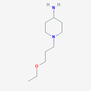 molecular formula C10H22N2O B12947760 1-(3-Ethoxypropyl)piperidin-4-amine 