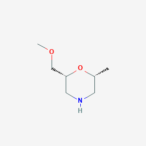 molecular formula C7H15NO2 B12947762 Rel-(2R,6R)-2-(methoxymethyl)-6-methylmorpholine 