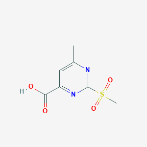 molecular formula C7H8N2O4S B12947769 2-Methanesulfonyl-6-methylpyrimidine-4-carboxylicacid 