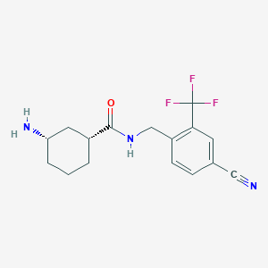 (1R,3S)-3-Amino-N-(4-cyano-2-(trifluoromethyl)benzyl)cyclohexane-1-carboxamide