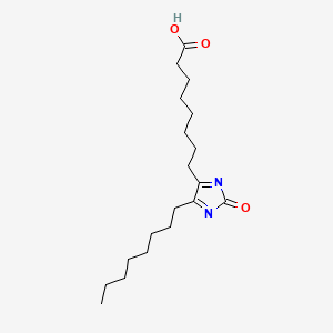 molecular formula C19H32N2O3 B12947909 2H-Imidazole-4-octanoic acid, 5-octyl-2-oxo- CAS No. 144850-33-9