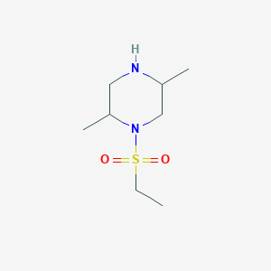 molecular formula C8H18N2O2S B12947953 1-(Ethylsulfonyl)-2,5-dimethylpiperazine 