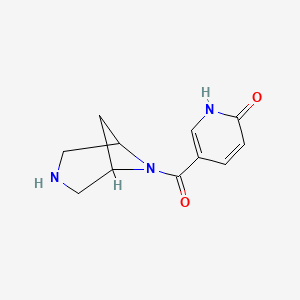 molecular formula C11H13N3O2 B12947984 5-(3,6-Diazabicyclo[3.1.1]heptane-6-carbonyl)pyridin-2(1H)-one 