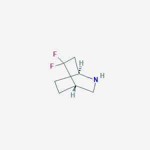 molecular formula C7H11F2N B12947991 (1S,4S)-5,5-difluoro-2-azabicyclo[2.2.2]octane 