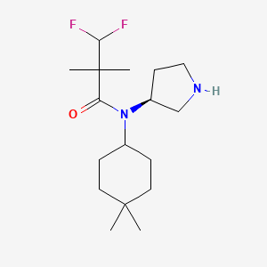 (S)-N-(4,4-Dimethylcyclohexyl)-3,3-difluoro-2,2-dimethyl-N-(pyrrolidin-3-yl)propanamide