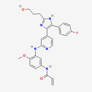 N-(3-((4-(4-(4-Fluorophenyl)-2-(3-hydroxypropyl)-1H-imidazol-5-yl)pyridin-2-yl)amino)-4-methoxyphenyl)acrylamide