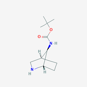 molecular formula C11H20N2O2 B12948048 tert-Butyl ((1S,4S,7R)-2-azabicyclo[2.2.1]heptan-7-yl)carbamate 