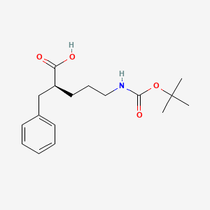 molecular formula C17H25NO4 B12948076 (S)-2-Benzyl-5-((tert-butoxycarbonyl)amino)pentanoic acid 