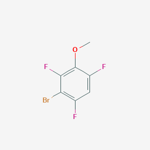 molecular formula C7H4BrF3O B12948085 2-Bromo-1,3,5-trifluoro-4-methoxybenzene 