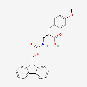 molecular formula C26H25NO5 B12948100 (S)-3-((((9H-Fluoren-9-yl)methoxy)carbonyl)amino)-2-(4-methoxybenzyl)propanoic acid 