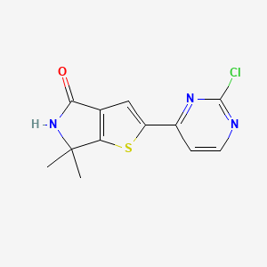 2-(2-Chloropyrimidin-4-yl)-6,6-dimethyl-5,6-dihydro-4H-thieno[2,3-c]pyrrol-4-one