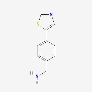 molecular formula C10H10N2S B12948134 (4-(Thiazol-5-yl)phenyl)methanamine 