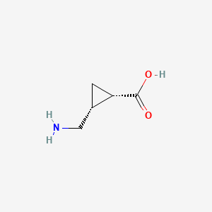 molecular formula C5H9NO2 B12948146 (+)-cis-2-Aminomethylcyclopropane carboxylic acid CAS No. 324080-83-3