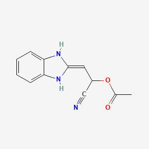 2-(1H-Benzo[d]imidazol-2(3H)-ylidene)-1-cyanoethyl acetate