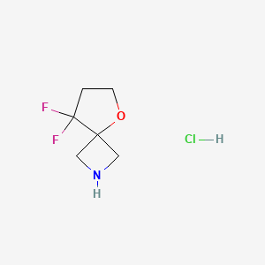 molecular formula C6H10ClF2NO B12948281 8,8-Difluoro-5-oxa-2-azaspiro[3.4]octane hydrochloride 