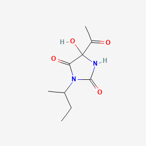 2,4-Imidazolidinedione, 5-acetyl-5-hydroxy-3-(1-methylpropyl)-