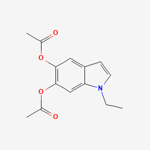 molecular formula C14H15NO4 B12948323 1-Ethyl-1H-indole-5,6-diyl diacetate 