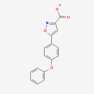 molecular formula C16H11NO4 B12948351 5-(4-Phenoxyphenyl)isoxazole-3-carboxylic acid 