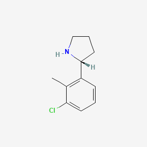 molecular formula C11H14ClN B12948384 (R)-2-(3-Chloro-2-methylphenyl)pyrrolidine 