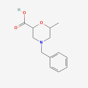 molecular formula C13H17NO3 B12948458 4-Benzyl-6-methylmorpholine-2-carboxylic acid 