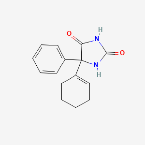 molecular formula C15H16N2O2 B12948463 5-(Cyclohex-1-en-1-yl)-5-phenylimidazolidine-2,4-dione CAS No. 92579-78-7