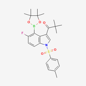 1-(5-Fluoro-4-(4,4,5,5-tetramethyl-1,3,2-dioxaborolan-2-yl)-1-tosyl-1H-indol-3-yl)-2,2-dimethylpropan-1-one