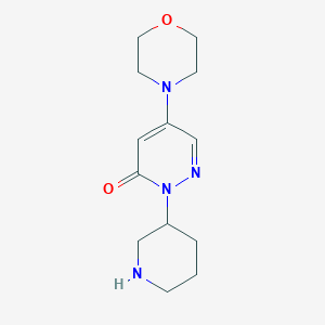 molecular formula C13H20N4O2 B12948487 5-Morpholino-2-(piperidin-3-yl)pyridazin-3(2H)-one 