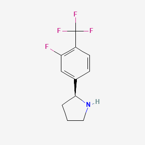 (2S)-2-[3-fluoro-4-(trifluoromethyl)phenyl]pyrrolidine