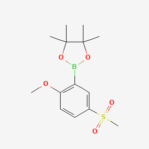 2-(2-Methoxy-5-(methylsulfonyl)phenyl)-4,4,5,5-tetramethyl-1,3,2-dioxaborolane