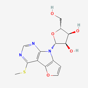 (2R,3S,4R,5R)-2-(hydroxymethyl)-5-(12-methylsulfanyl-3-oxa-7,9,11-triazatricyclo[6.4.0.02,6]dodeca-1(8),2(6),4,9,11-pentaen-7-yl)oxolane-3,4-diol