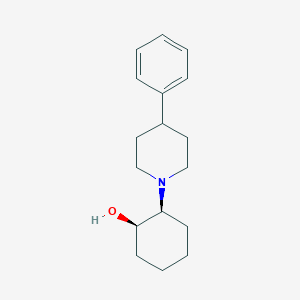 molecular formula C17H25NO B12948528 rel-(1R,2S)-2-(4-Phenyl-1-piperidinyl)cyclohexanol 