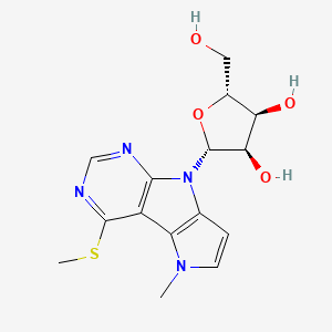 (2R,3S,4R,5R)-2-(hydroxymethyl)-5-(3-methyl-12-methylsulfanyl-3,7,9,11-tetrazatricyclo[6.4.0.02,6]dodeca-1(8),2(6),4,9,11-pentaen-7-yl)oxolane-3,4-diol