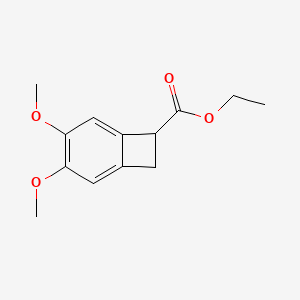 molecular formula C13H16O4 B12948590 Ethyl 3,4-dimethoxybicyclo[4.2.0]octa-1,3,5-triene-7-carboxylate 