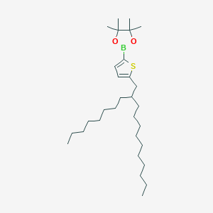 molecular formula C30H55BO2S B12948604 4,4,5,5-Tetramethyl-2-(5-(2-octyldodecyl)thiophen-2-yl)-1,3,2-dioxaborolane 