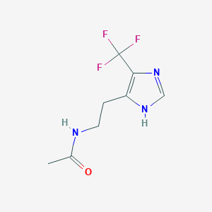 molecular formula C8H10F3N3O B12948640 N-[2-[4-(trifluoromethyl)-1H-imidazol-5-yl]ethyl]acetamide CAS No. 88181-37-7