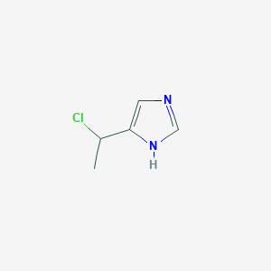 molecular formula C5H7ClN2 B12948667 5-(1-chloroethyl)-1H-imidazole 