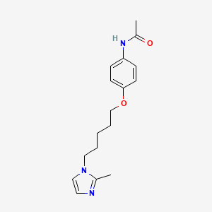 molecular formula C17H23N3O2 B12948668 N-(4-((5-(2-Methyl-1H-imidazol-1-yl)pentyl)oxy)phenyl)acetamide CAS No. 88137-99-9