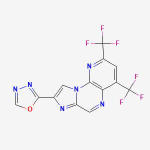 2-(2,4-Bis(trifluoromethyl)imidazo[1,2-a]pyrido[3,2-e]pyrazin-8-yl)-1,3,4-oxadiazole