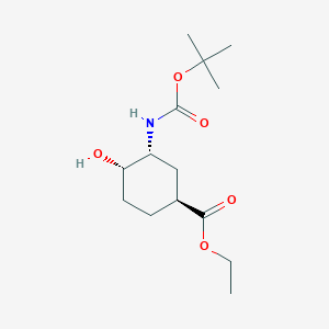 Ethyl (1S,3R,4S)-3-((tert-butoxycarbonyl)amino)-4-hydroxycyclohexane-1-carboxylate